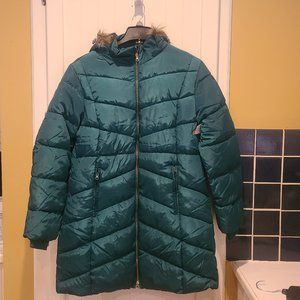 Jaclyn Smith Mid-Length Puffer Jacket Hooded NWT